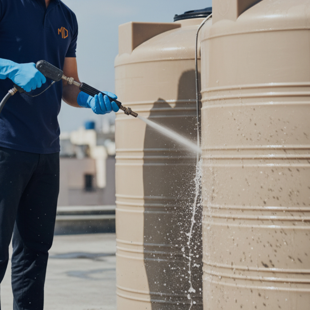 تنظيف خزانات المياه